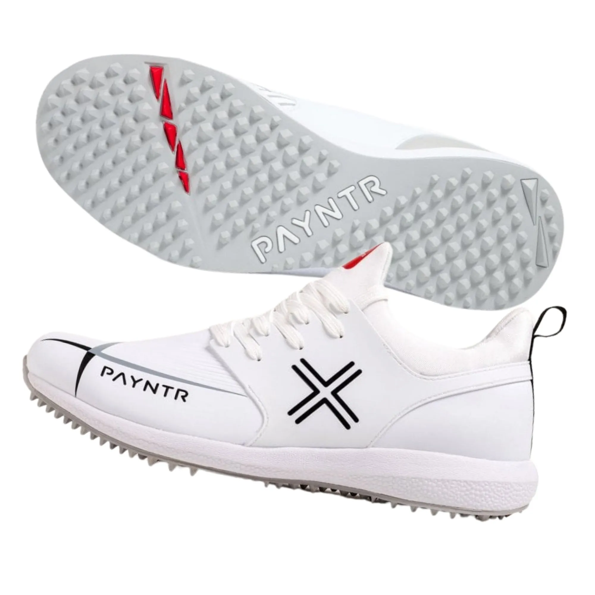 Payntr Cricket Shoes, X-MK3-Pimple All Rounder Cricket Shoes - All White