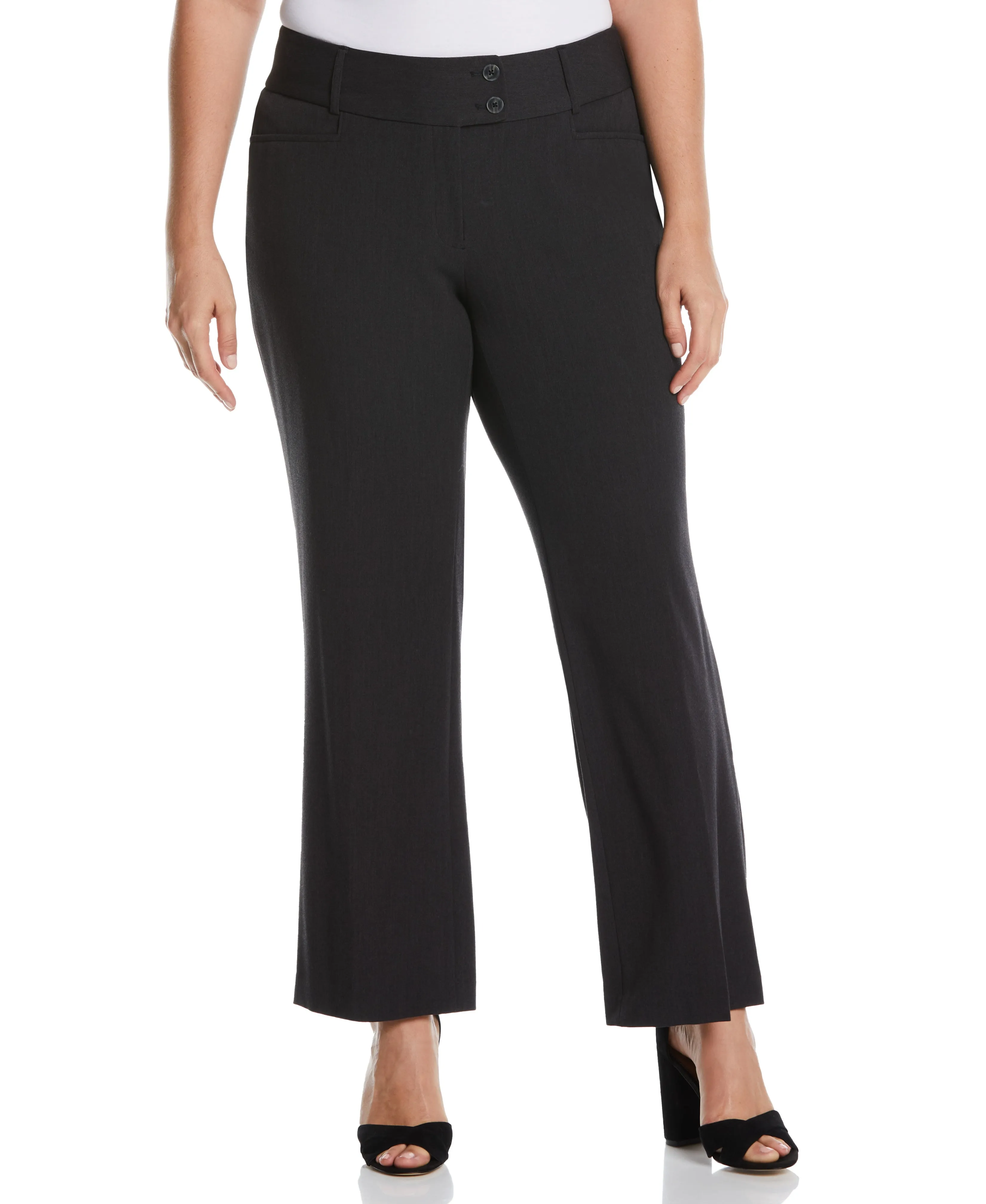 Plus Size Gabardine Bootcut Pant - Curvy Fit