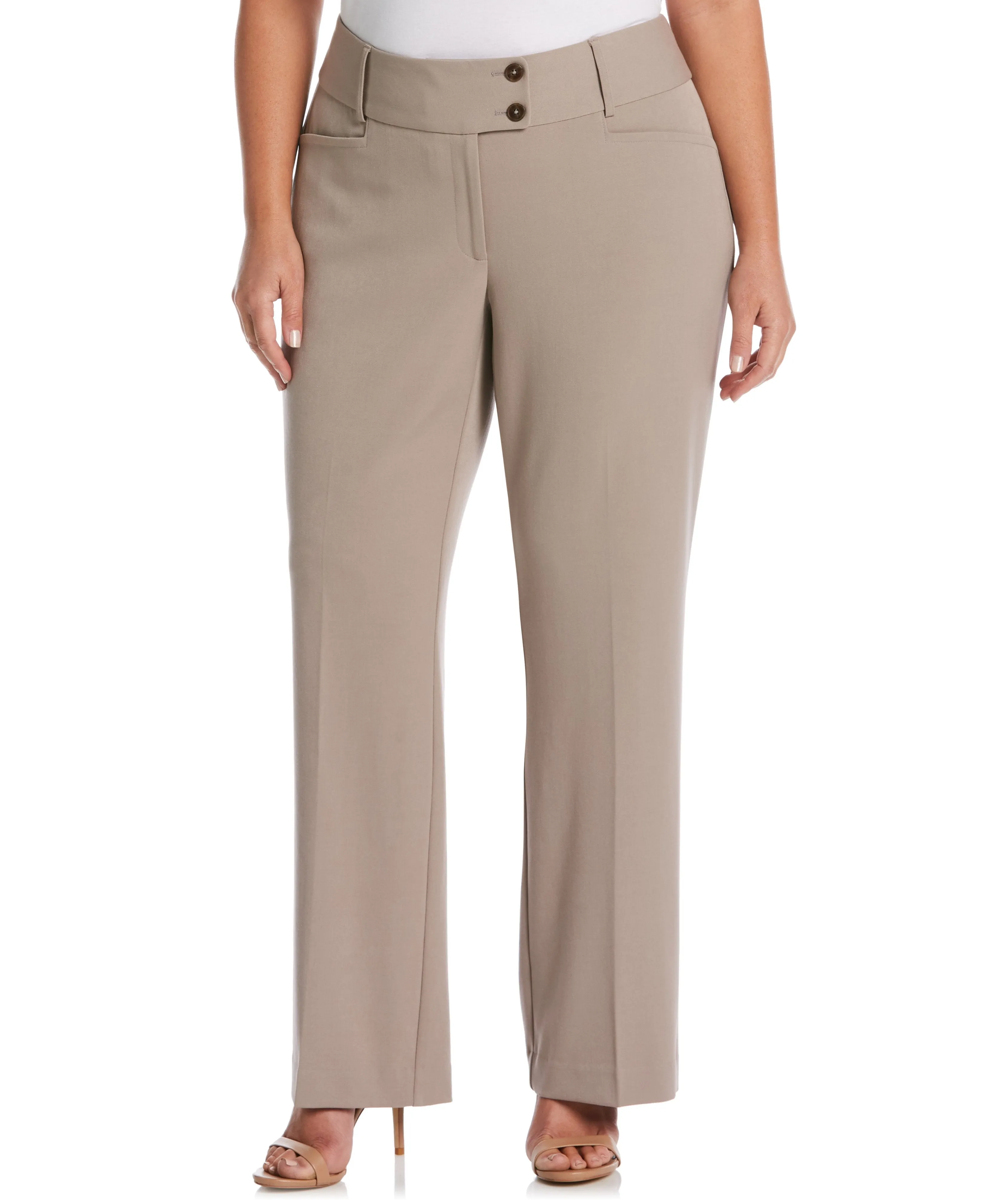 Plus Size Gabardine Bootcut Pant - Curvy Fit