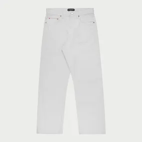 Relaxed Leg 5 Pocket Denim (White)