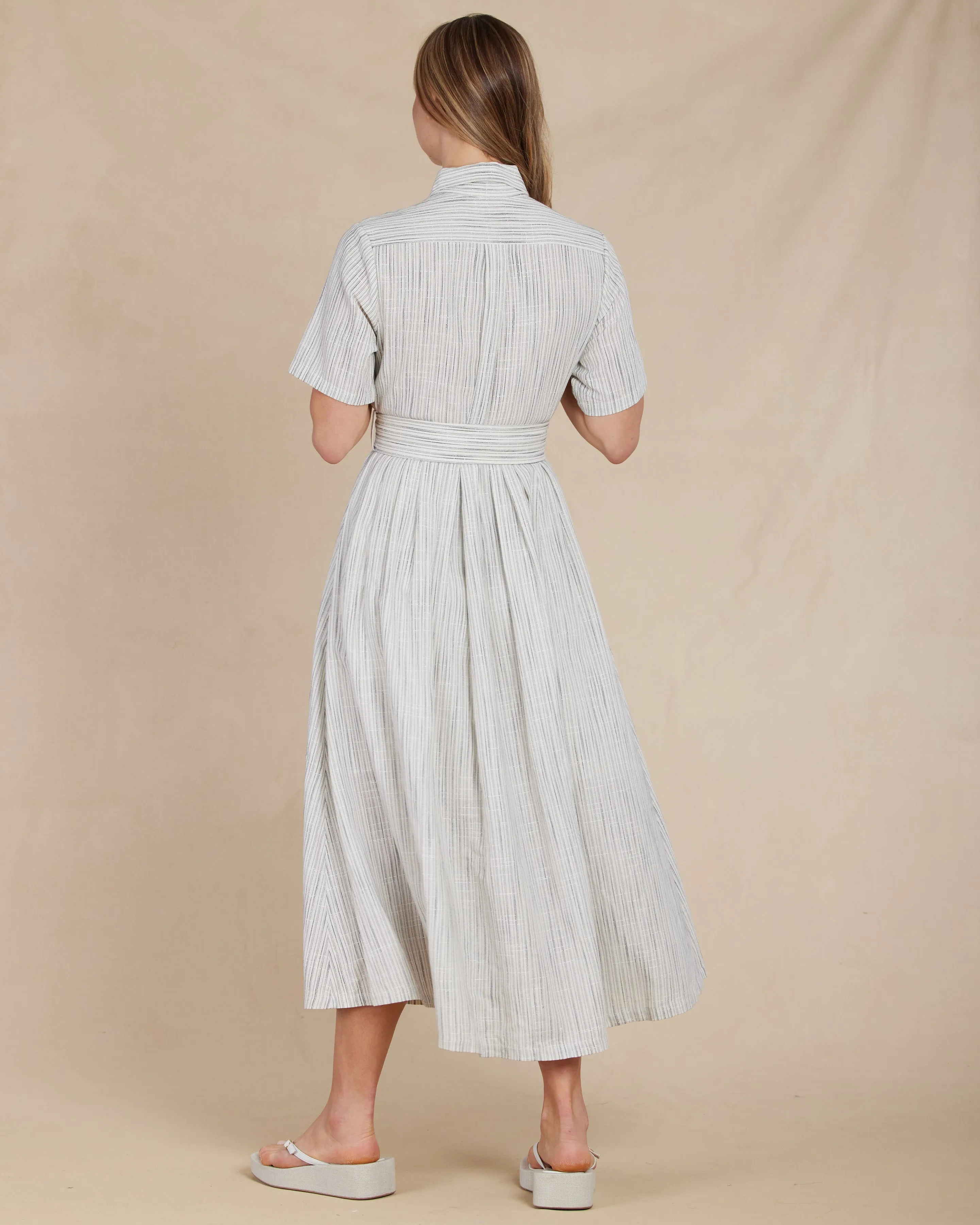 Renata Stripe Linen Dress