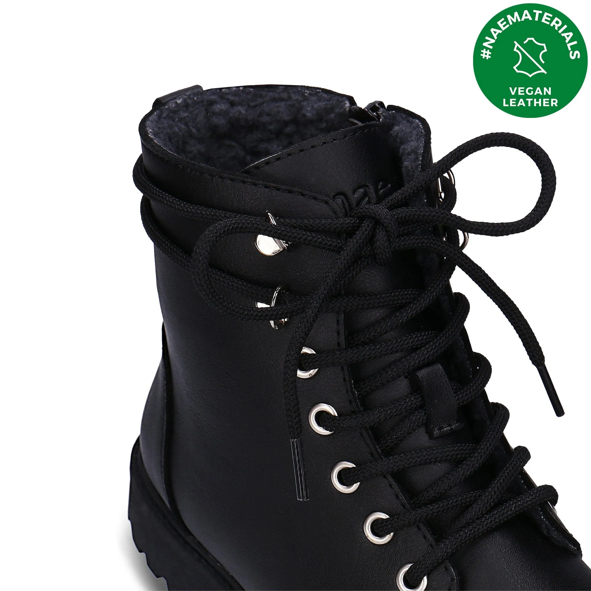 Resta Unisex Vegan Lace-up Ankle Boot | Black