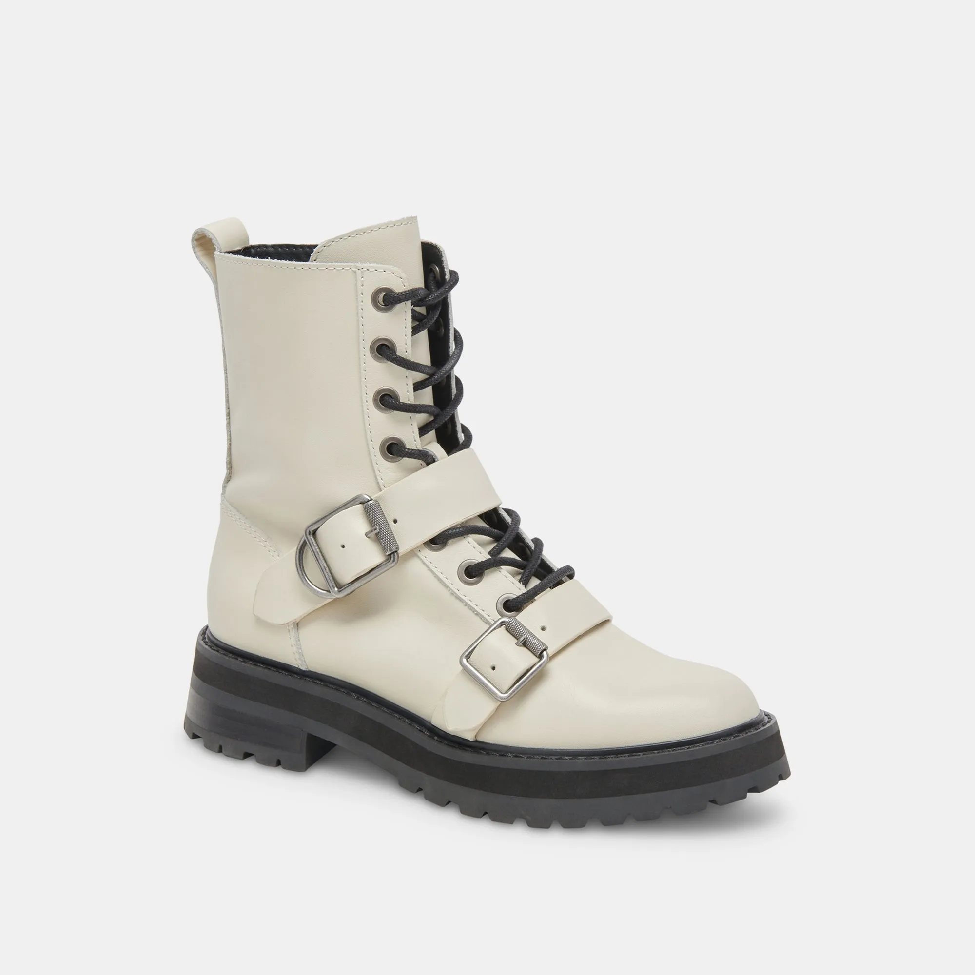 RONSON BOOTS OFF WHITE LEATHER