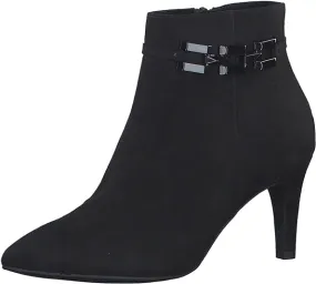 S Oliver Black Heeled Ankle Boot