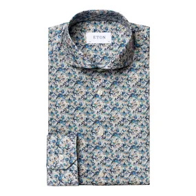 Slim Fit - Stained Floral Signature Twill Shirt