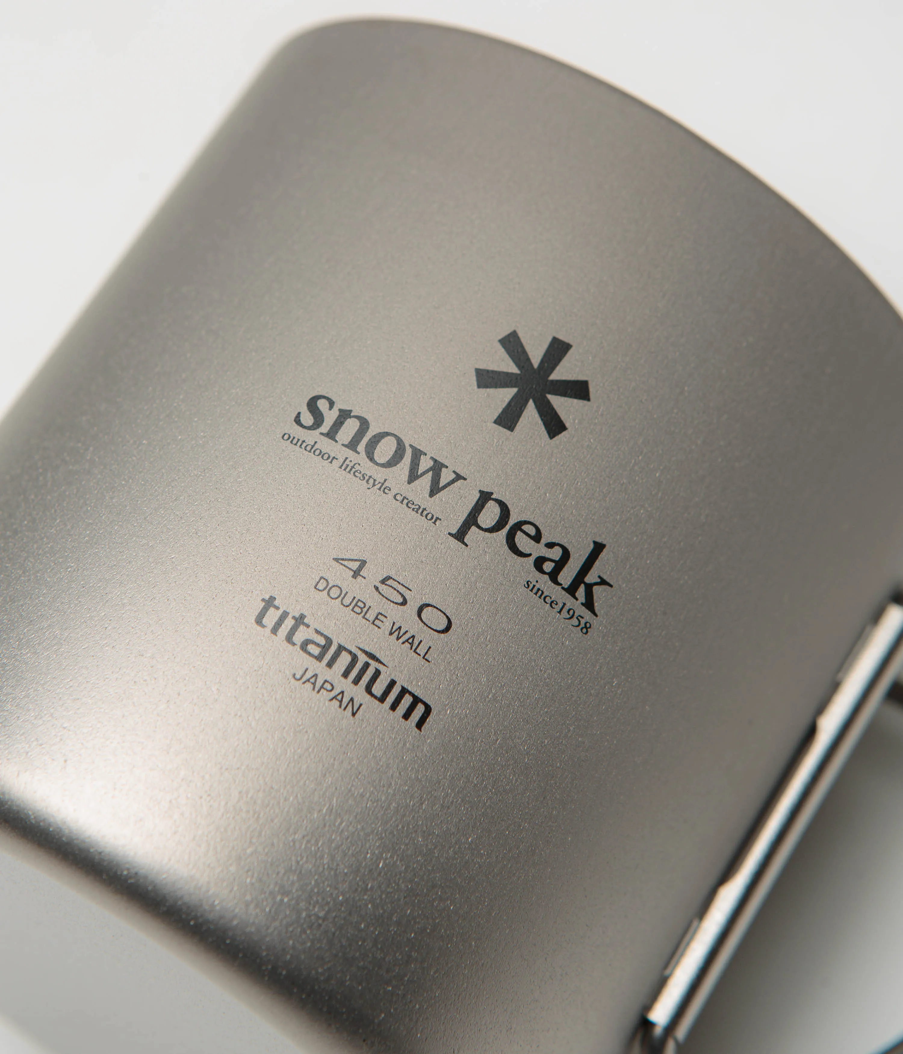 Snow Peak Recycled Titanium Double Wall 450ml Mug - Silver