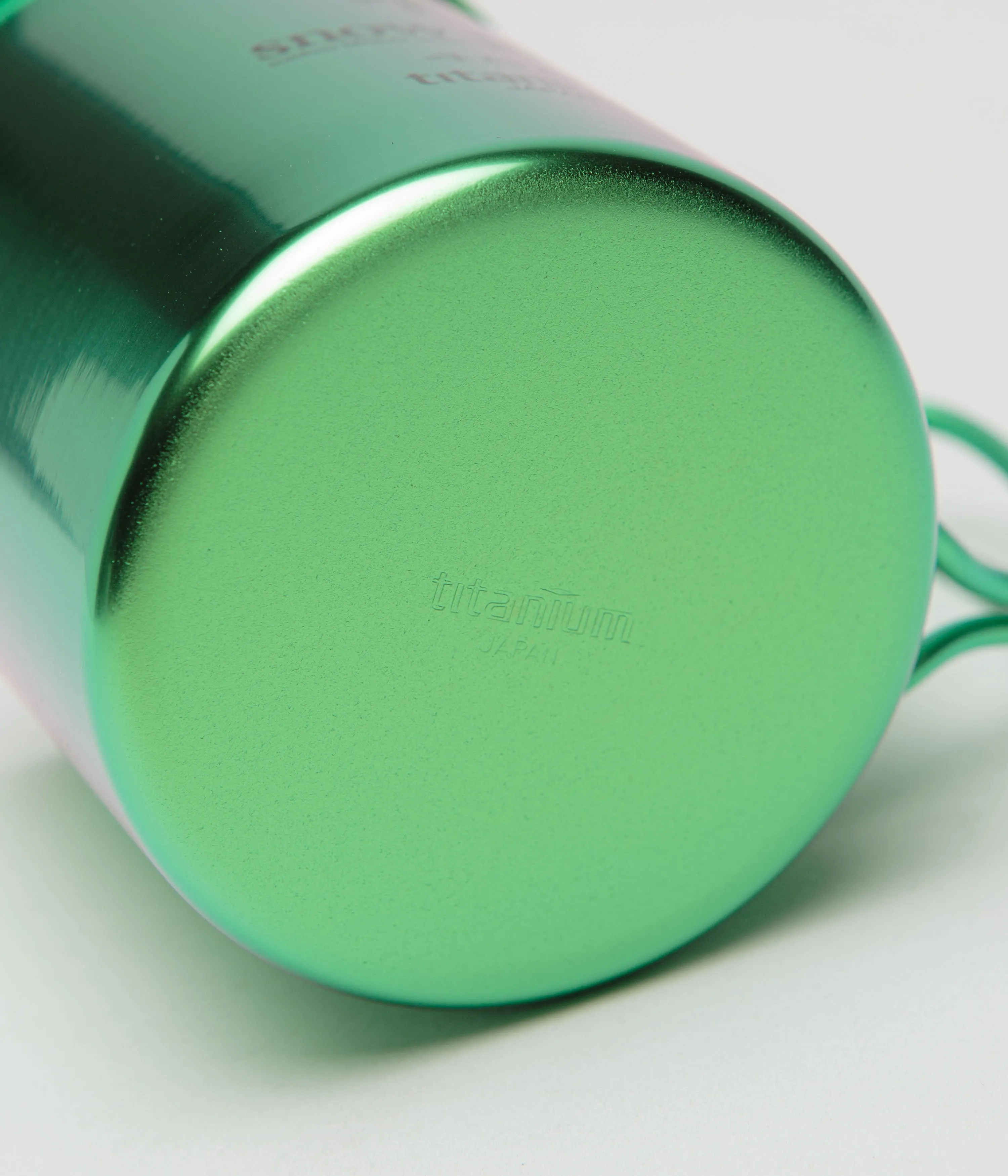 Snow Peak Titanium Single Wall 450ml Mug - Anodized Ocean Green