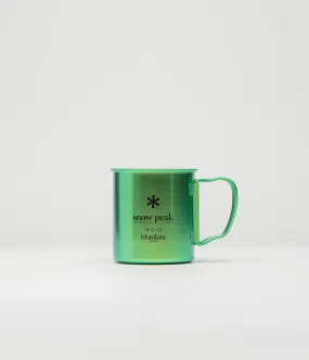 Snow Peak Titanium Single Wall 450ml Mug - Anodized Ocean Green