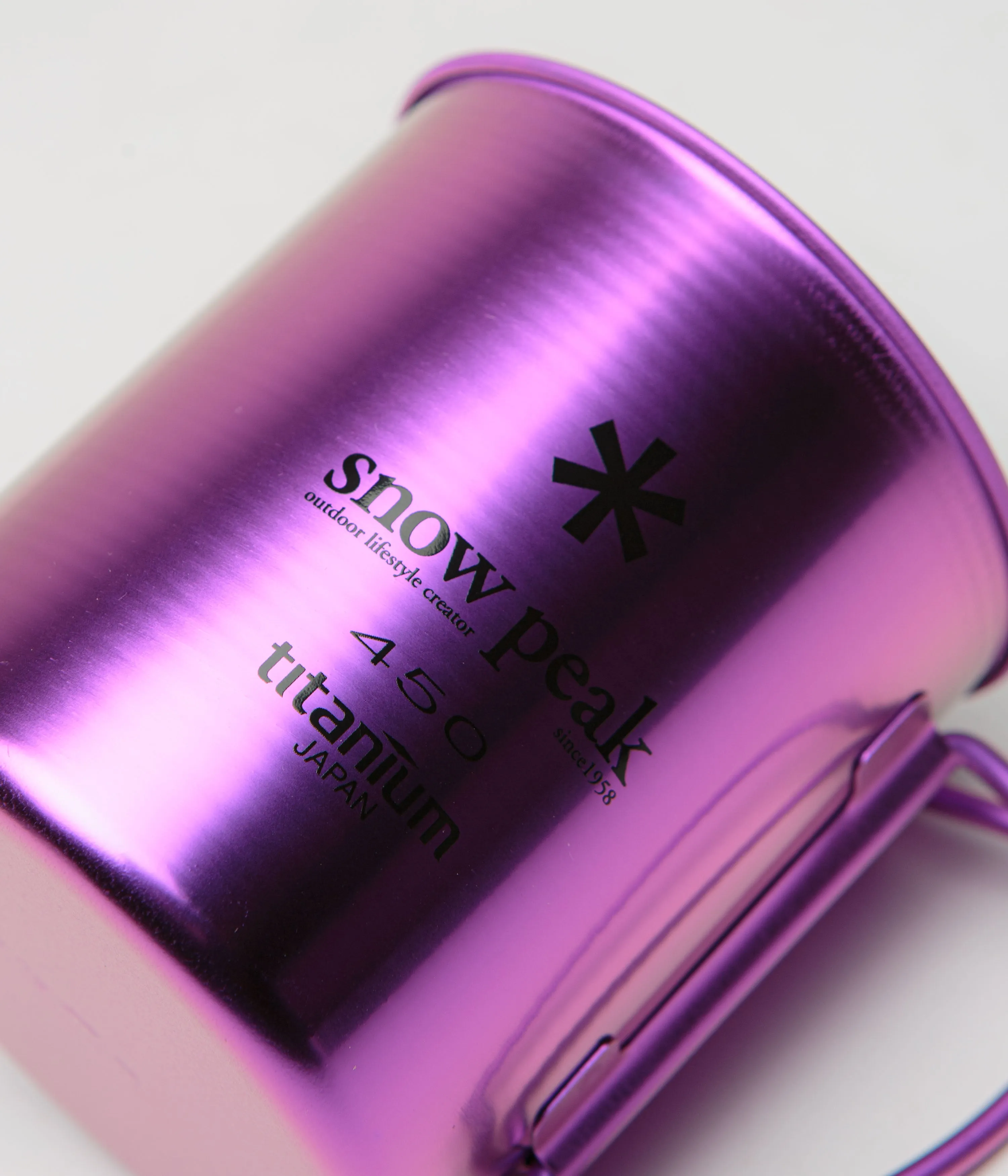 Snow Peak Titanium Single Wall 450ml Mug - Anodized Purple