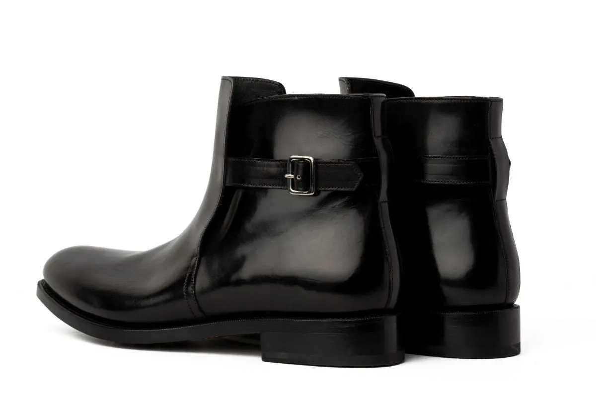 The Drake Buckled Boot - Nero