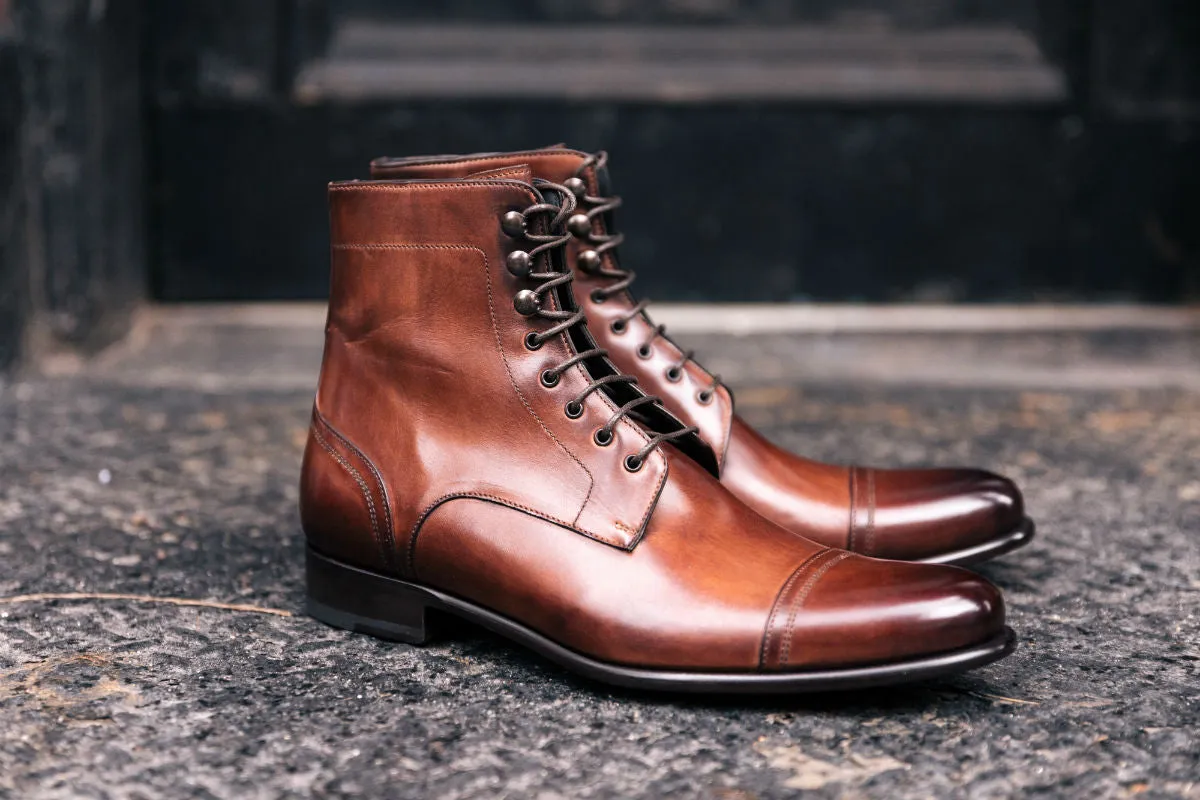 The Jackman Cap-Toe Boot - Brown