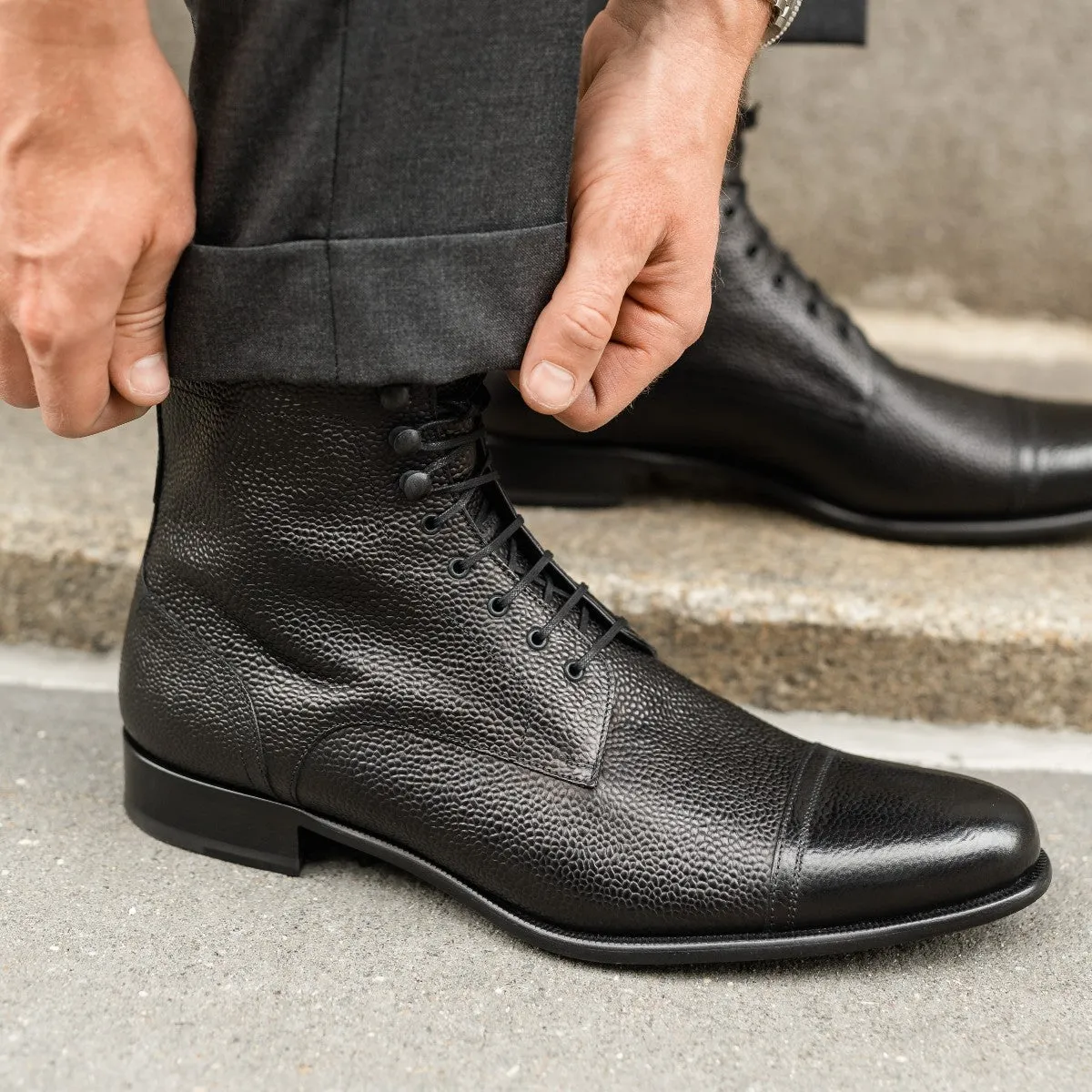 The Jackman Cap-Toe Boot - Nero