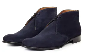 The Newman Chukka Boot - Midnight Blue Suede