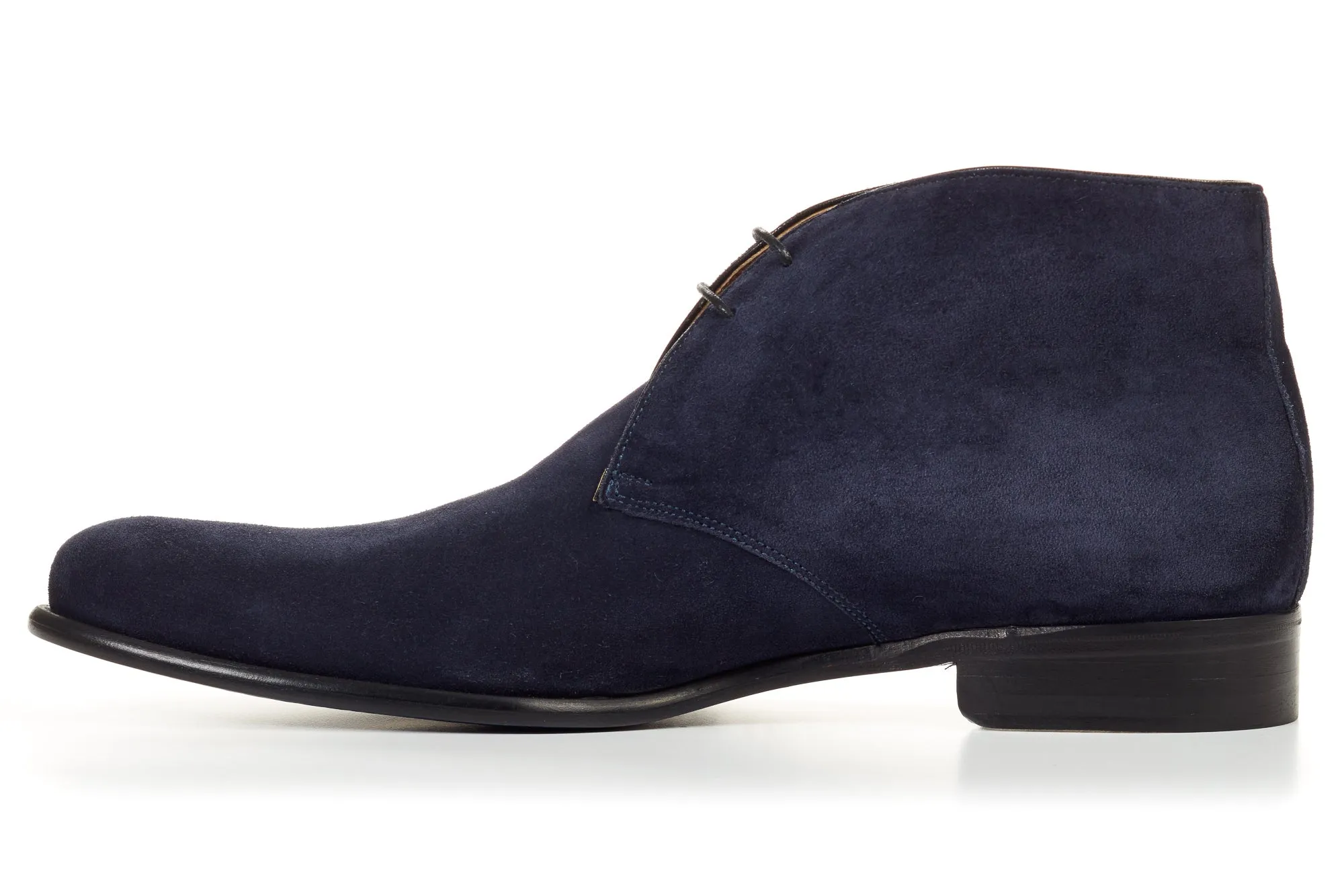 The Newman Chukka Boot - Midnight Blue Suede