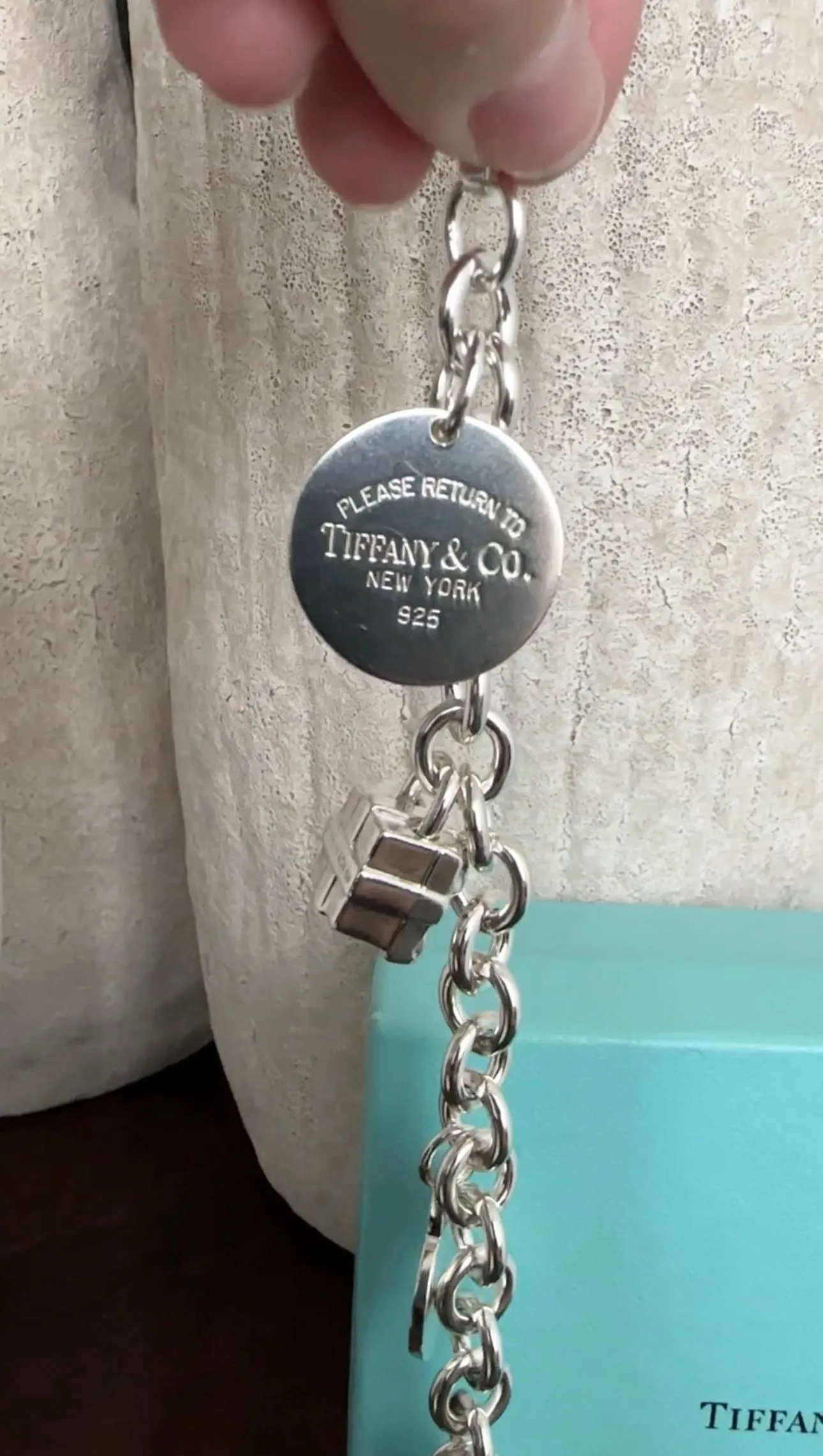 Tiffany & Co.  Sterling Silver Return to Tiffany Charm Bracelet