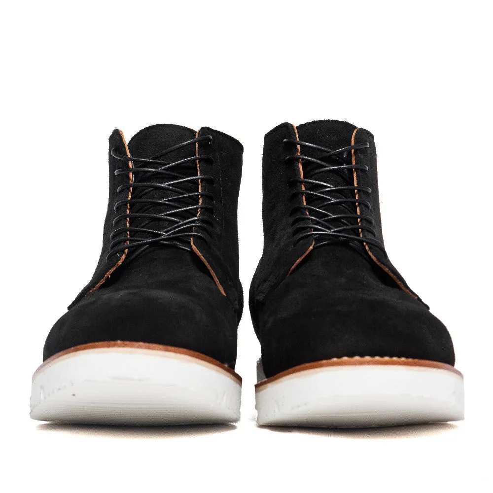 Viberg Black Calf Suede Service Boot