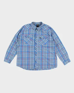 Vintage The North Face Check Button Up Collared Shirt - XXL